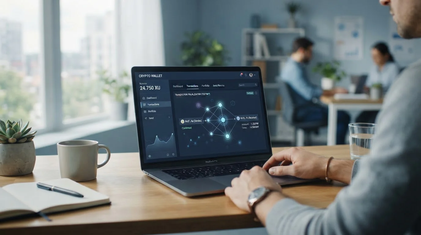 Kryptoměnová transakce na blockchain pro anonymní casino platbu
