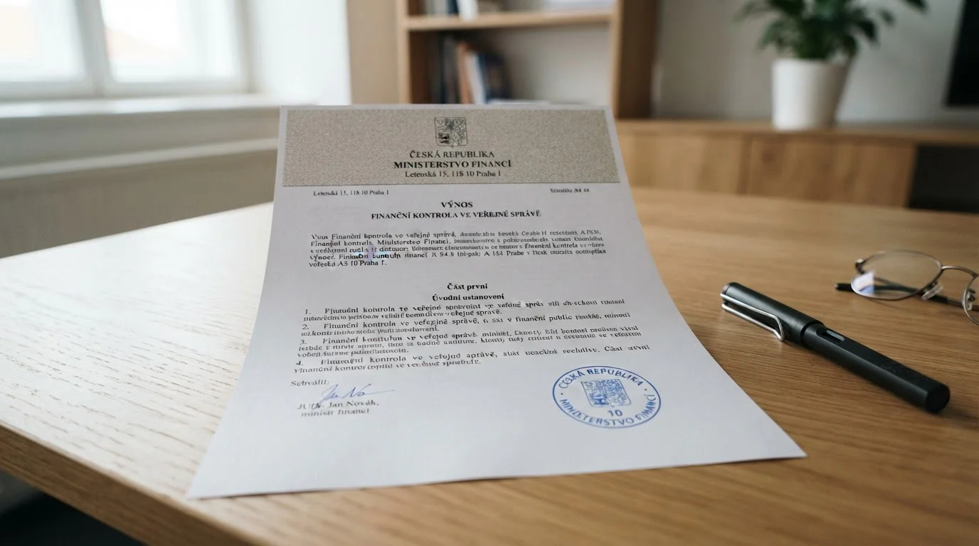Oficiální dokument s razítkem Ministerstva financí ČR týkající se licencí pro hazardní hry