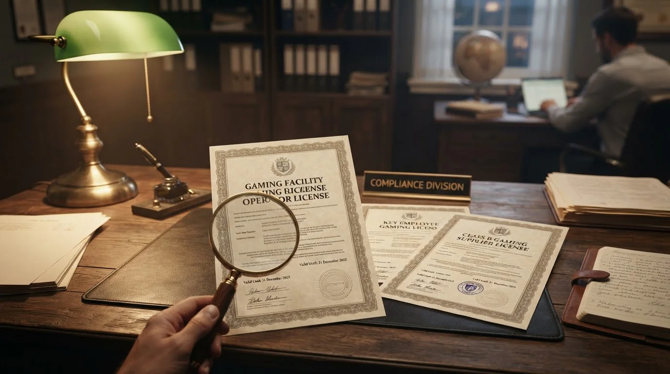 Dokumenty různých gambling licencí od regulátorů MGA, Curaçao a Anjouan