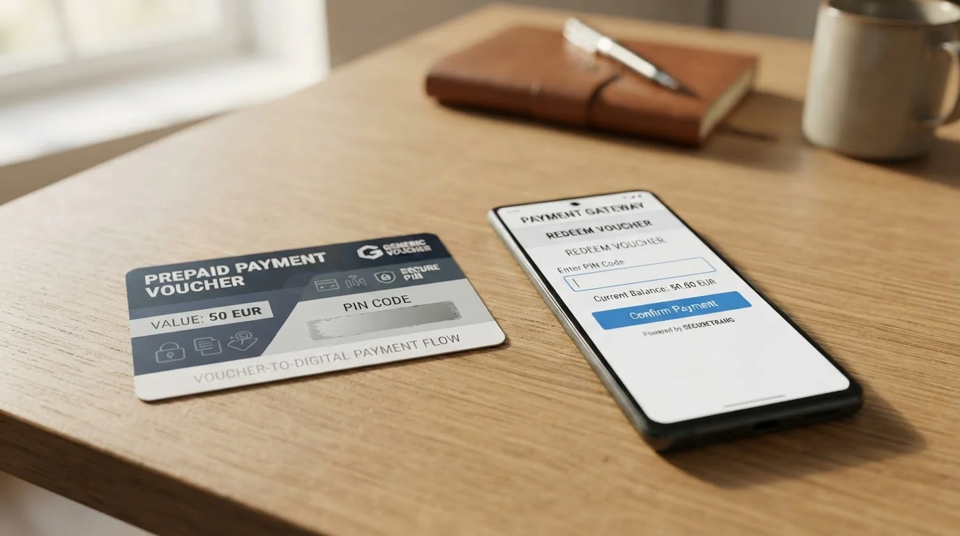 Paysafecard voucher s PIN kódem pro anonymní vklady do casin
